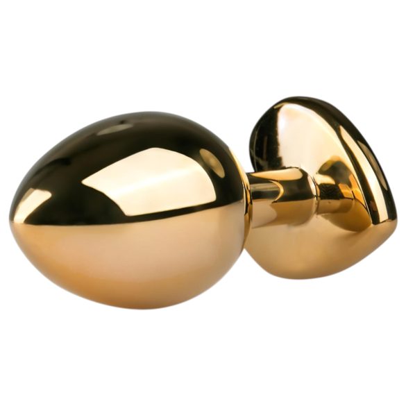 Easytoys Metal No.7 - roosa kiviga kuldne anaalplaat (3cm)