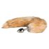 Easytoys Fox NO1 - metallist anaaltapp rebasabaga (hõbedane-punane)