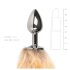 Easytoys Fox NO1 - metallist anaaltapp rebasabaga (hõbedane-punane)