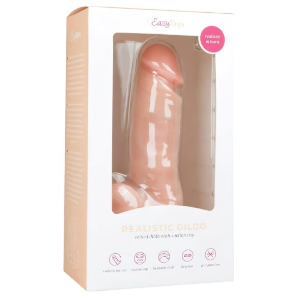 Easytoys - dildoga munanditega iminapaga - 17,5 cm - naturaalne