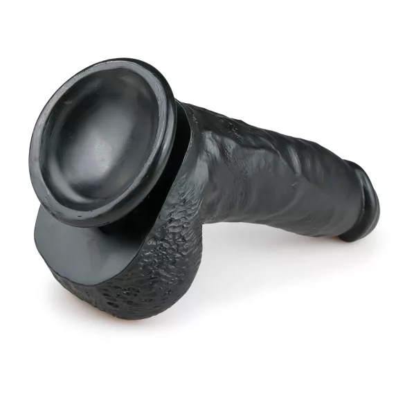 Easytoys - iminapaga munanditega dildo 20 cm - must