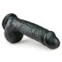 Easytoys - iminapaga munanditega dildo - must 22,5cm