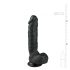 Easytoys - iminapaga munanditega dildo - must 22,5cm