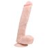 Easytoys - iminapaga, munanditega suur dildo (26,5 cm) - naturaalne