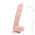 Easytoys - iminapaga, munanditega suur dildo (26,5 cm) - naturaalne