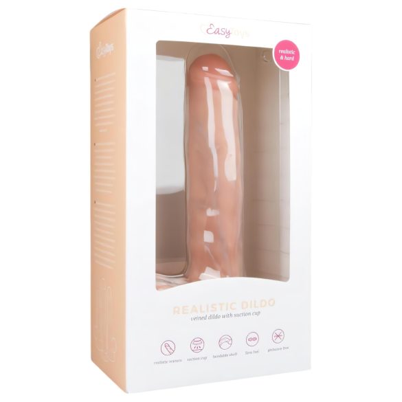 Easytoys - iminapaga suur munanditega dildo (29,5 cm) - naturaalne