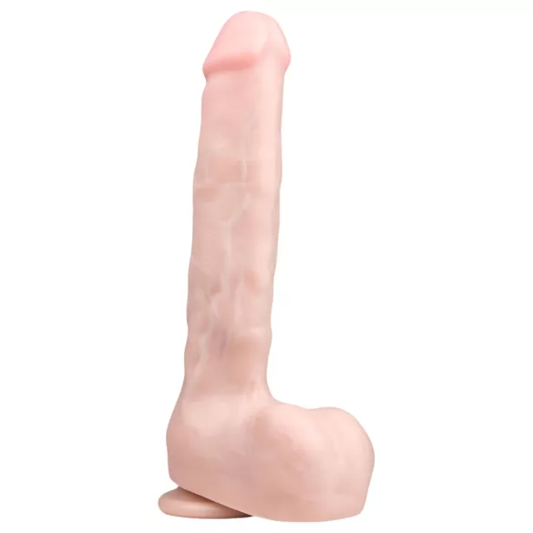 Easytoys - dildoga munanditega iminapaga - suur 29,5cm - naturaalne