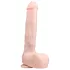 Easytoys - dildoga munanditega iminapaga - suur 29,5cm - naturaalne