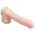 Easytoys - iminapaga suur munanditega dildo (29,5 cm) - naturaalne
