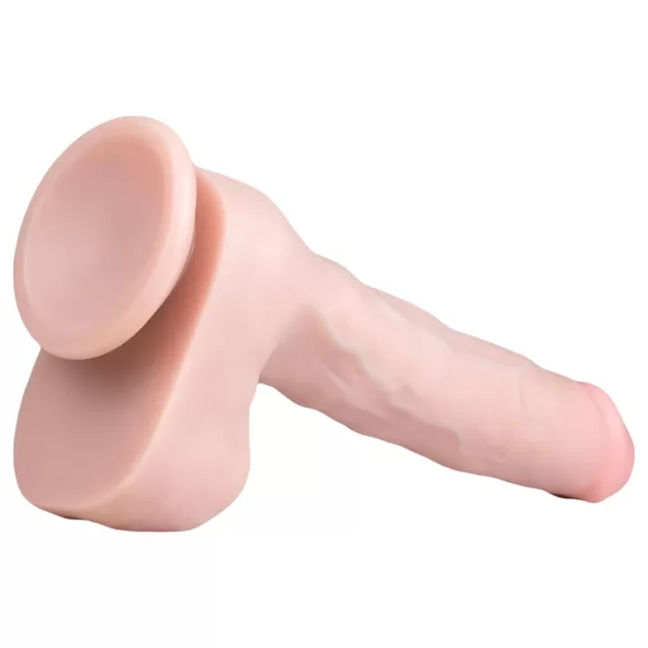 Easytoys - dildoga munanditega iminapaga - suur 29,5cm - naturaalne