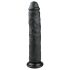Easytoys - suur dildoga iminapaga - 28,5 cm - must