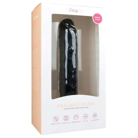 Easytoys - suur dildoga iminapaga - 28,5 cm - must