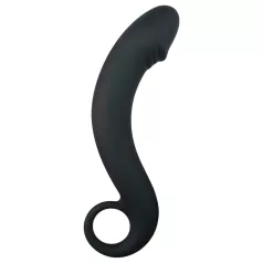 EasyToys - kõver anaaldildo - silikoon - must