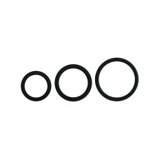   Easytoys - silikoonist peeniserõngaste komplekt - 3 tk - must