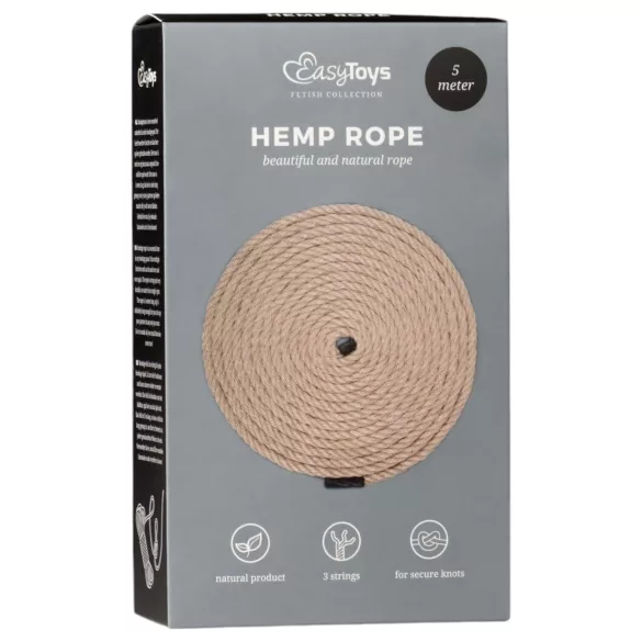 Easytoys kanepiköis - kender bondage köis (5 m, naturaalne)