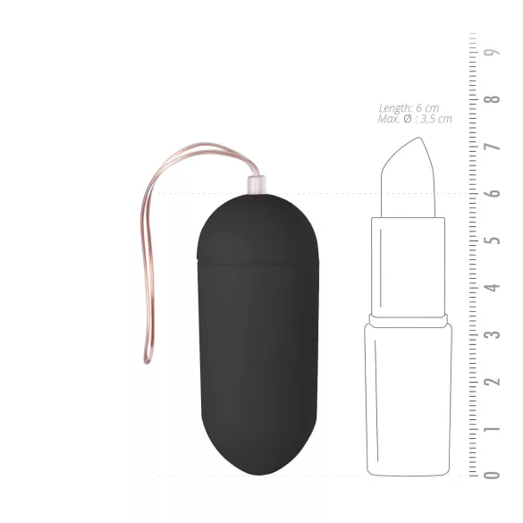 Easytoys - juhtmevaba vibro muna - must
