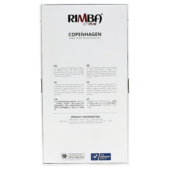 Rimba Copenhagen - anaaltappide komplekt - roosa (2 tk)