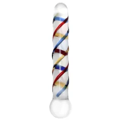 Rimba Rachella - topelt klaasdildo - läbipaistev värviline