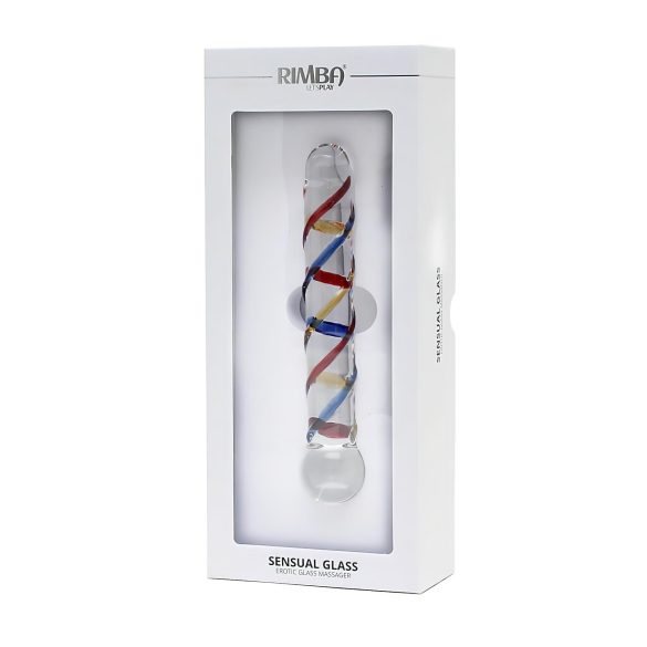 Rimba Rachella - topelt klaasdildo - läbipaistev värviline