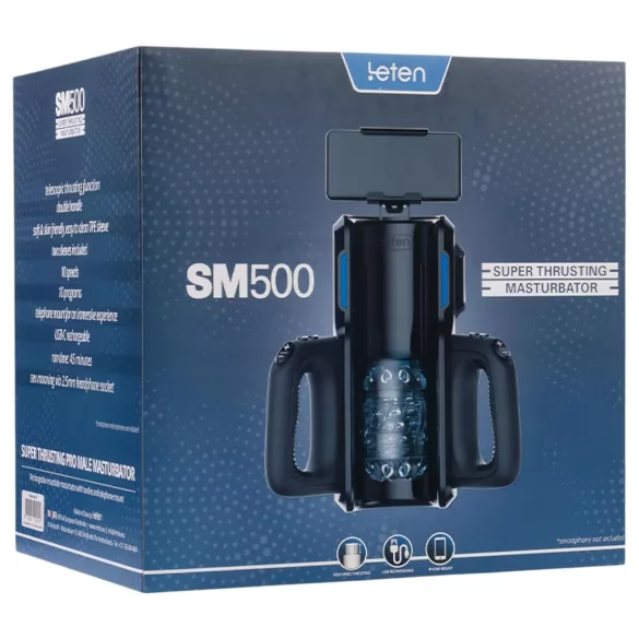 LETEN SM 500 - automaatne masturbaator telefonihoidjaga - must