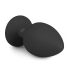 Easytoys Diamond - valge kiviga anaalplug (suur) - must