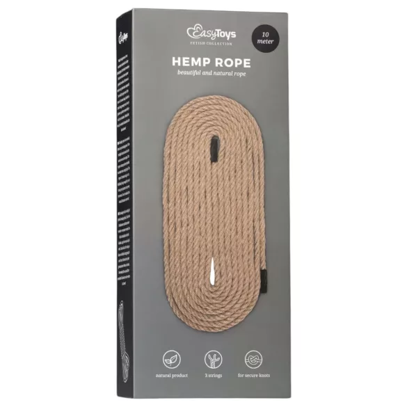 Easytoys kanepiköis - kanepist bondage‑köis (10 m, naturaalne)