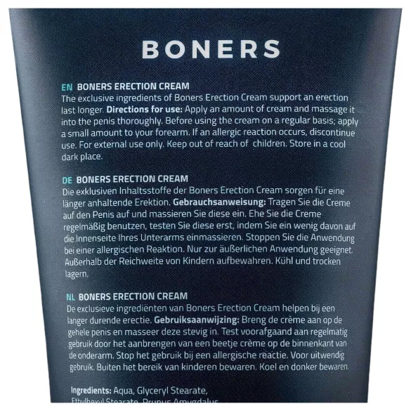Boners - erektsioonikreem meestele - stimulatsioon - 100ml