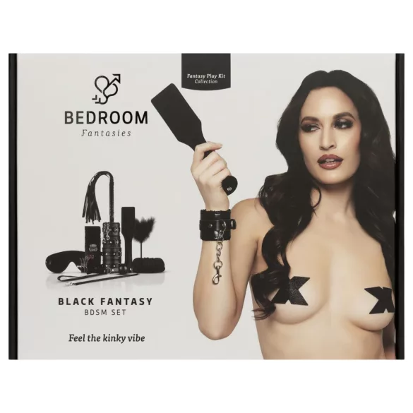 Secret Pleasure Chest - edasijõudnute BDSM komplekt - 14‑osaline (must)