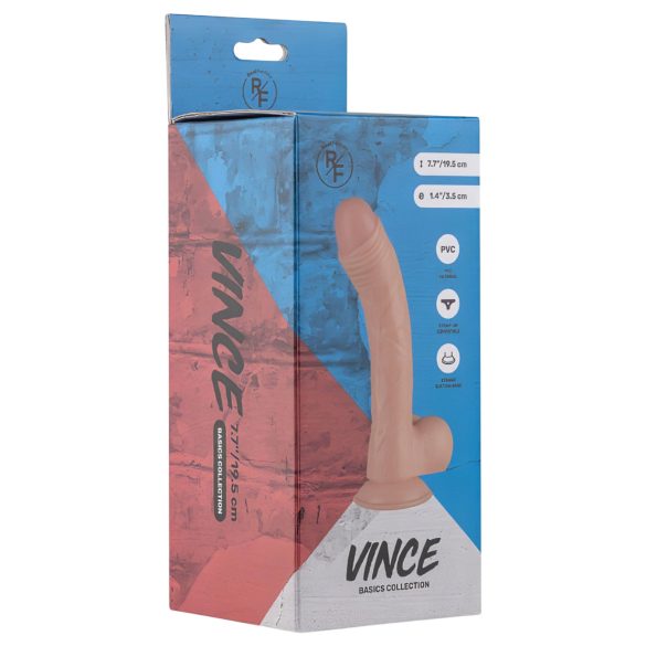 Real Fantasy Vince - munanditega eesnahaga dildo - 19,5 cm naturaalne