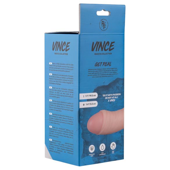 Real Fantasy Vince - munanditega eesnahaga dildo - 19,5 cm naturaalne