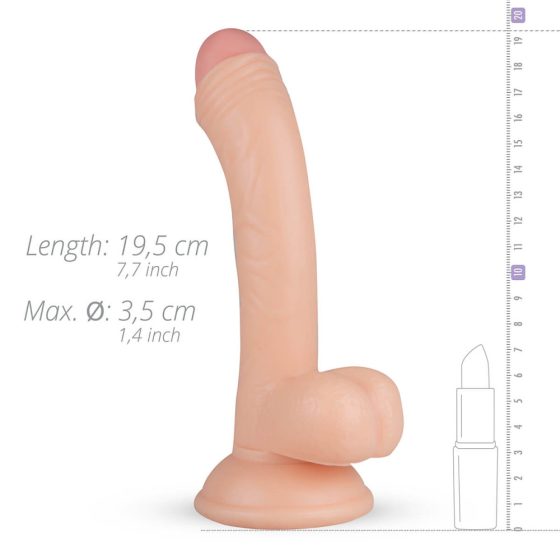 Real Fantasy Vince - clamp-on, testicular foreman dildo (19,5cm) - natural