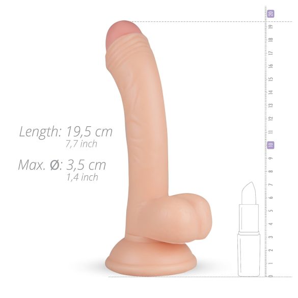 Real Fantasy Vince - munanditega eesnahaga dildo - 19,5 cm naturaalne