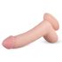 Real Fantasy Cliff - elutru dildo munanditega - 22 cm (naturaalne)
