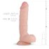 Real Fantasy Glynn - munanditega realistlik dildo - 25cm naturaalne