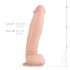 Real Fantasy Dwane - munanditega realistlik dildo - 31 cm (naturaalne)