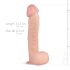 Real Fantasy Lexon - munanditega elutruu dildo - 33cm (naturaalne)