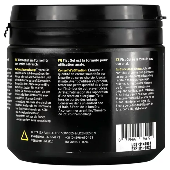 BUTTR - fisting-geel - veepõhine libesti - 500ml