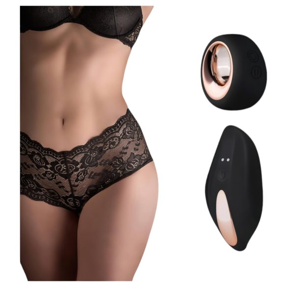 Pantyrebel - juhtmeta, raadiovibratsiooniga prantsuse aluspüksid - must (S-L)