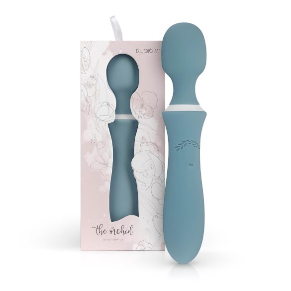 Bloom Orchid Wand - akuga masseerija vibraator (türkiis)