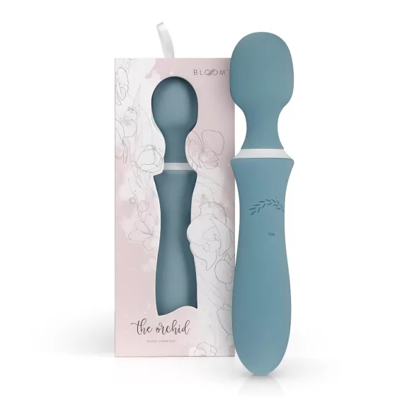 Bloom Orchid Wand - aku vibraator massaažiks - türkiissinine