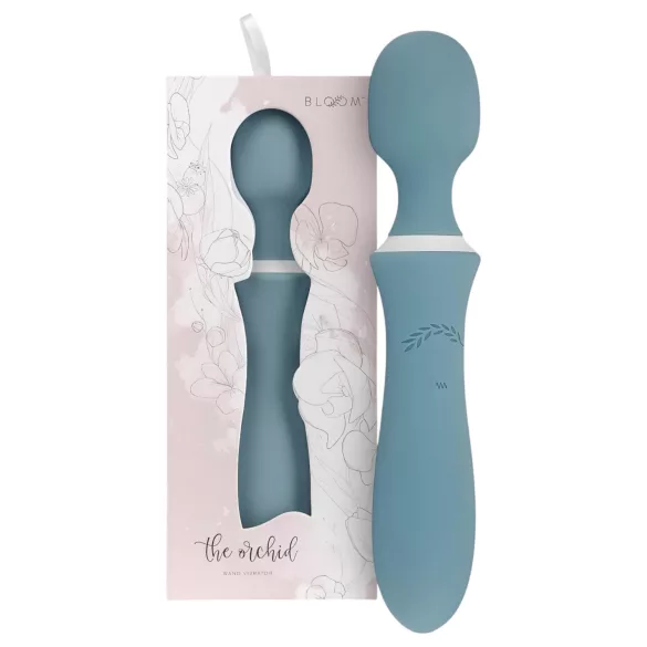 Bloom Orchid Wand - aku vibraator massaažiks - türkiissinine