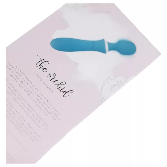Bloom Orchid Wand - aku vibraator massaažiks - türkiissinine