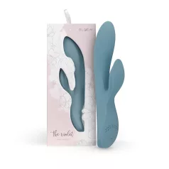   Bloom Violet Rabbit - kliitori ja G-punkti vibraator - türkiissinine
