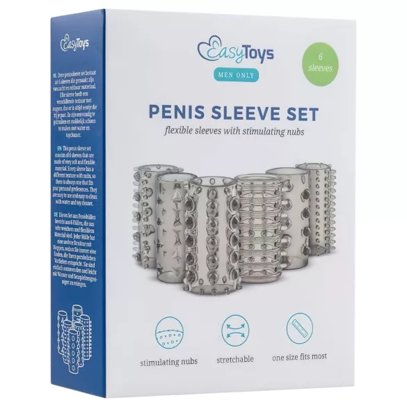 Easytoys - peenisemansettide komplekt - hall - 6 tk