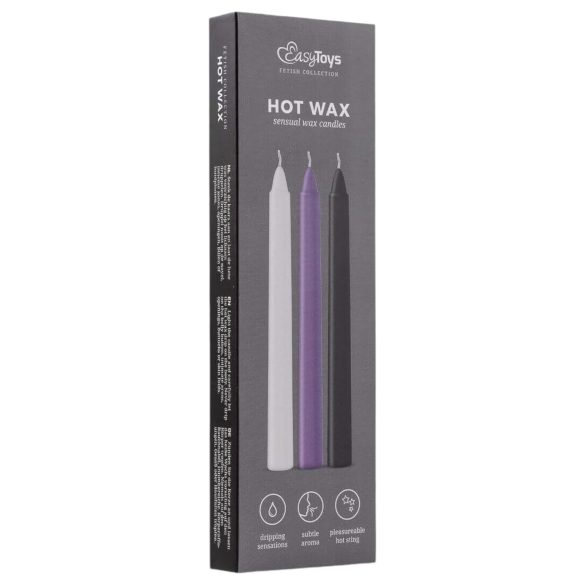 Sensual Hot Wax - BDSM kehamassaažiküünalde komplekt - 3 tk