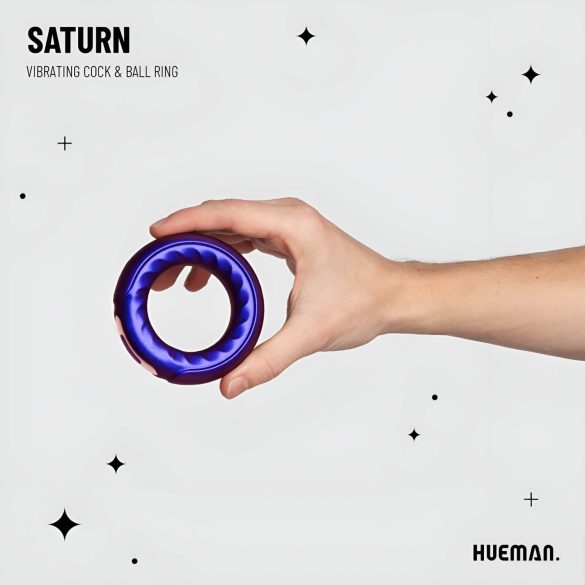 Hueman Saturn - vibro peenisering - laetav, veekindel, lilla