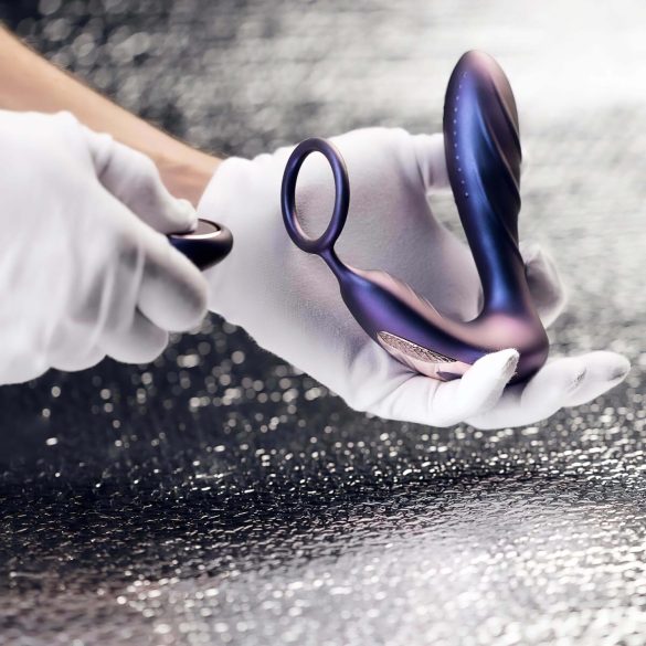 Hueman Black Hole - anaalvibraator raadiosidega & peenisrõngas (lilla)