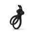 Easytoys Share Ring - must valge vibraatorrõngas peenisele ja munanditele
