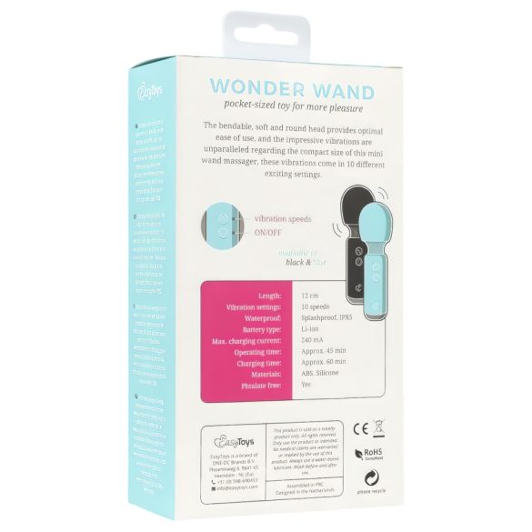 Easytoys Wonder Wand - mini vibromassaažer - akuga - must