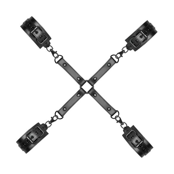 Bedroom Fantasies - ristkinnitusega sidumisrihmad - must